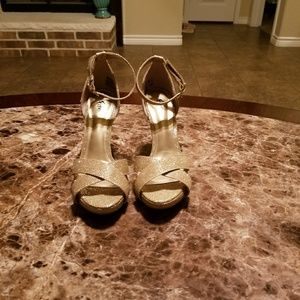 Gold High Heels